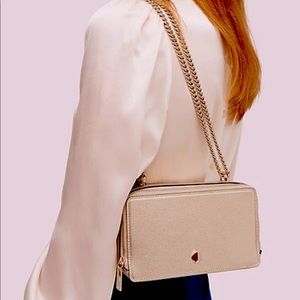 Kate Spade New York rose gold small Izzy crossbody, NWT